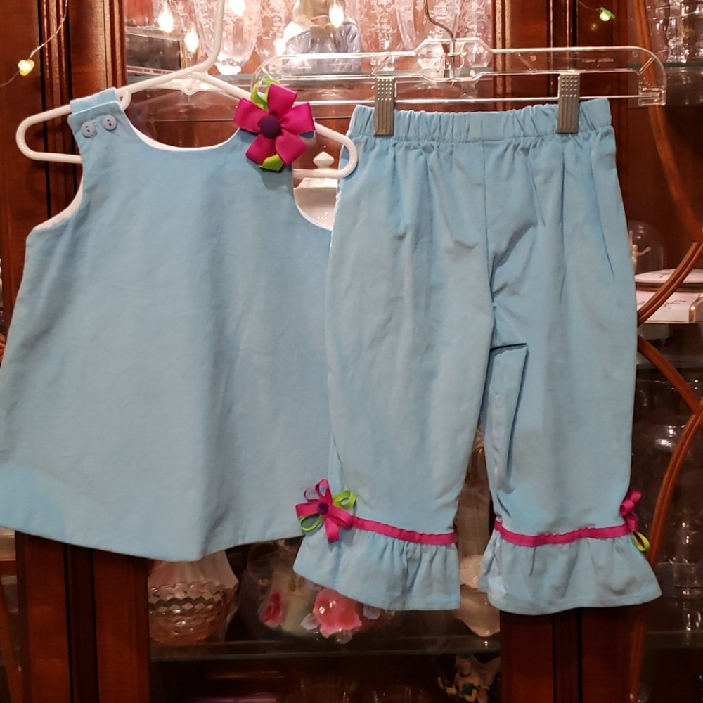 NWT, Courderoy 2 piece Popover set,  24 months